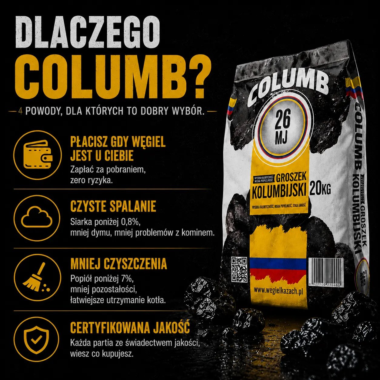 Dlaczego Columb, 4 powody