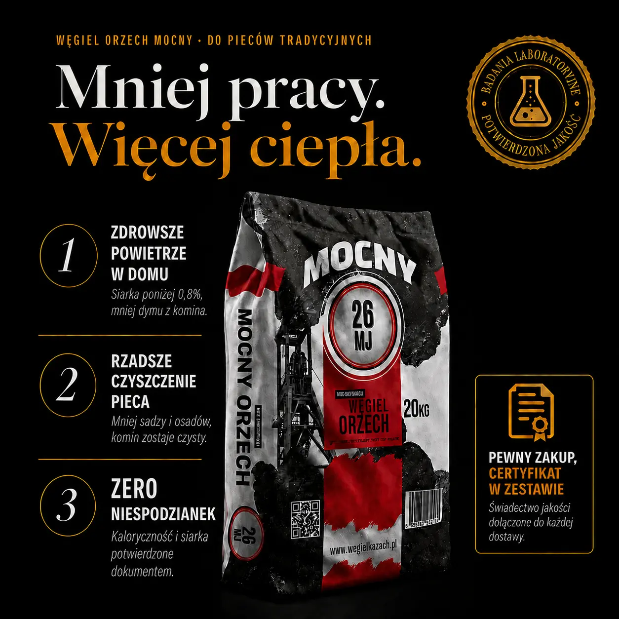 Mniej pracy, więcej ciepła, certyfikat w zestawie